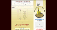 Desktop Screenshot of carnaticmusicidol.com
